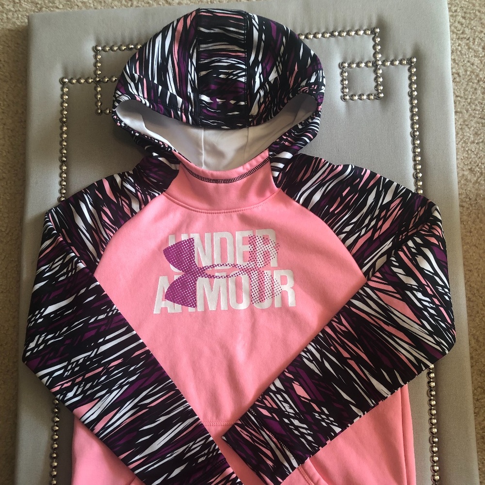 Cool! Under Armour Coldgear Hoodie Youth Girls Size Large / 14